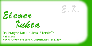 elemer kukta business card